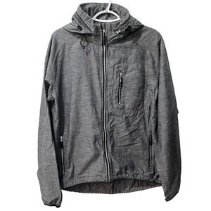 Nike Men's Lightweight Cotton Casual Full-Zip Jacket Blue-Gray Sz M